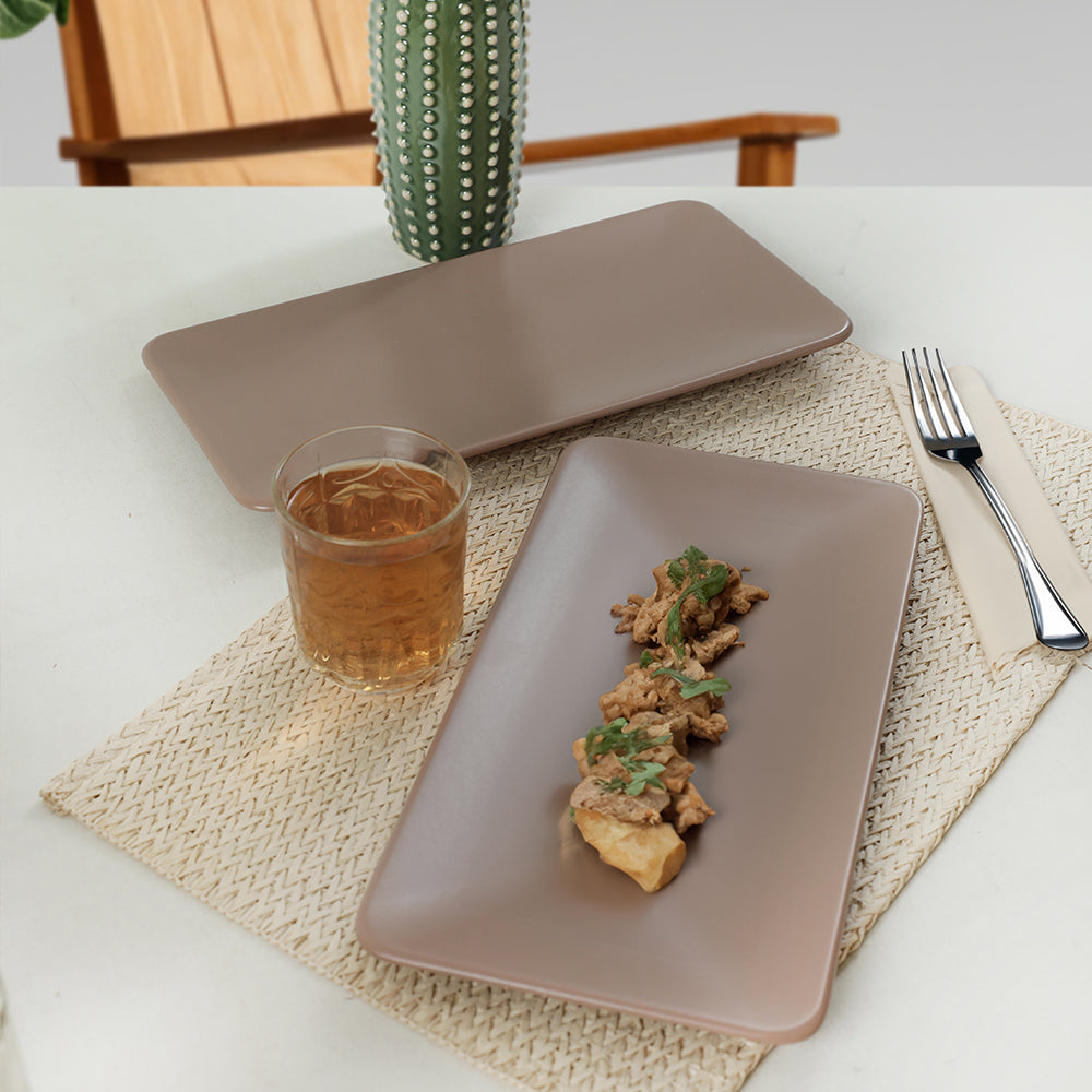 Matte Siera Boat Plate 33 Cm 2 Pieces