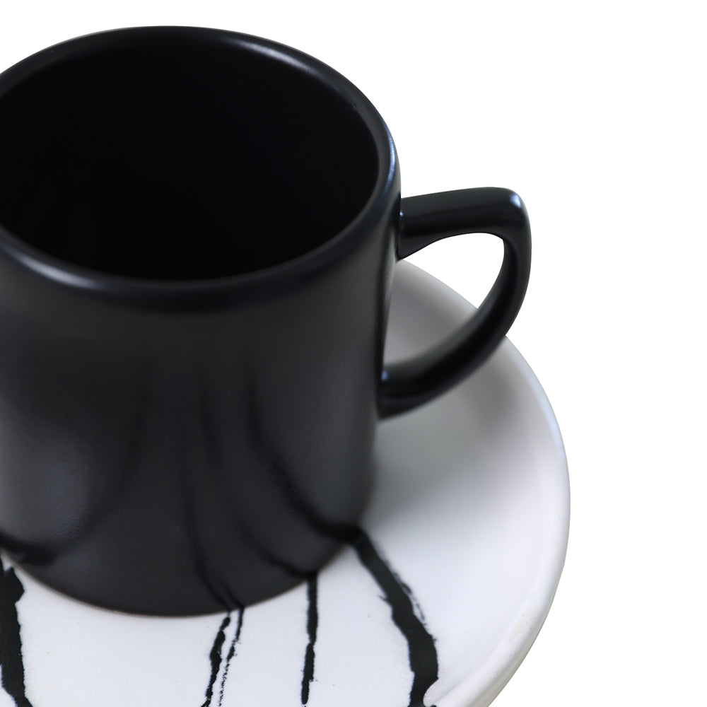 Marble Coffee Set 12 Pieces 6 Person