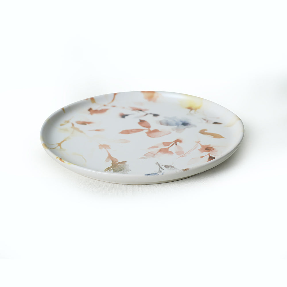 Brown Flowers Nordic Dinner Set 24 Pieces for 6 People