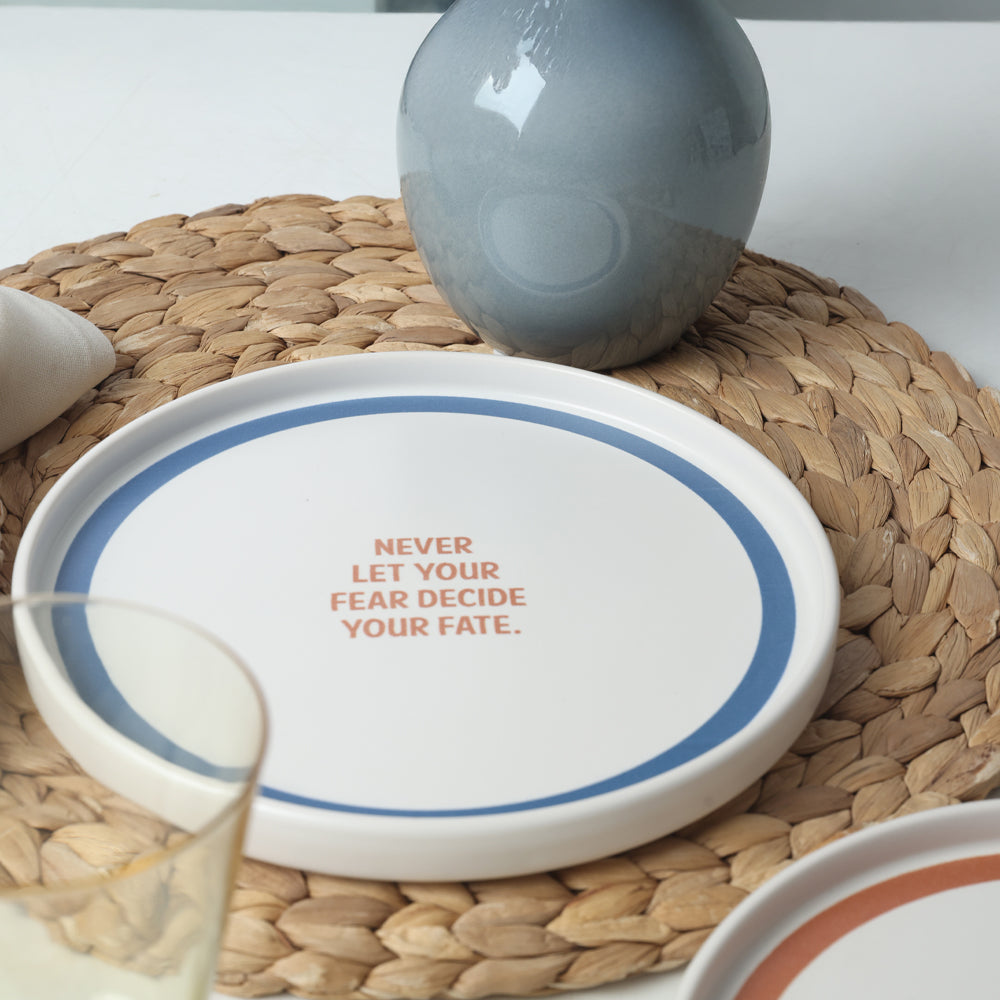 Motto Line Stackable Cake Plate 21 Cm 4 Pieces