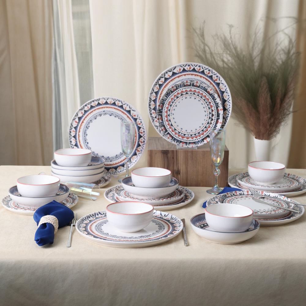 Ethnic Dinner Set 24 Pieces for 6 People