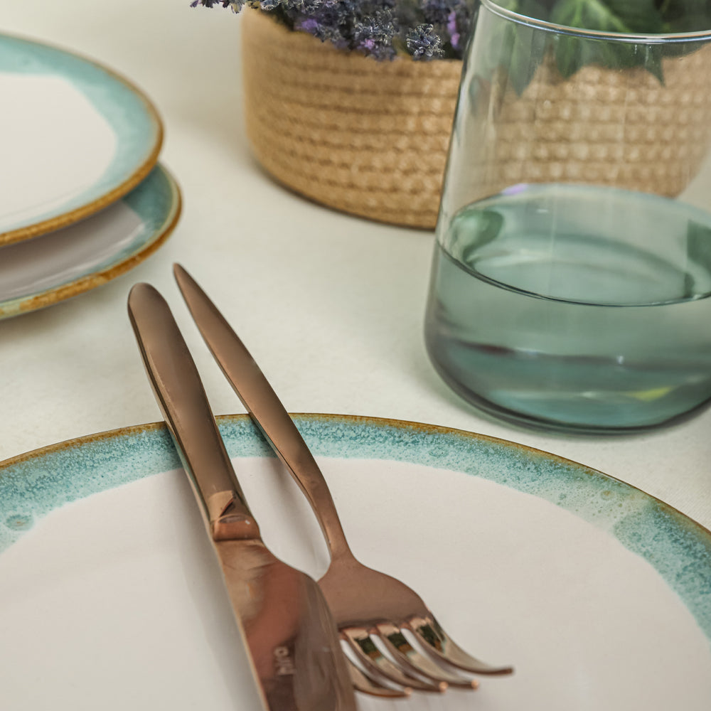 Turquoise Wave Aegean Cake Plate 20 Cm 6 Pieces