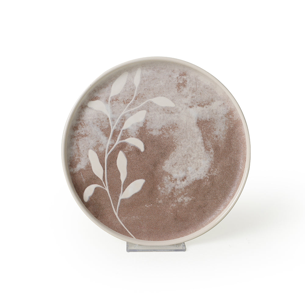Deep Flowers Nordic Cake Plate 22 Cm 6 Pieces