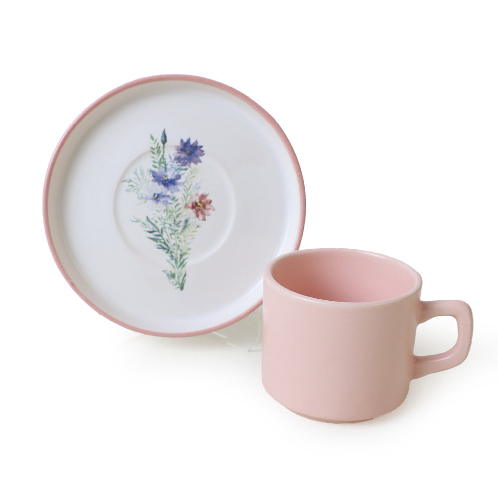 Elegant Blossoms Stackable Tea Set 12 Pieces for 6 People