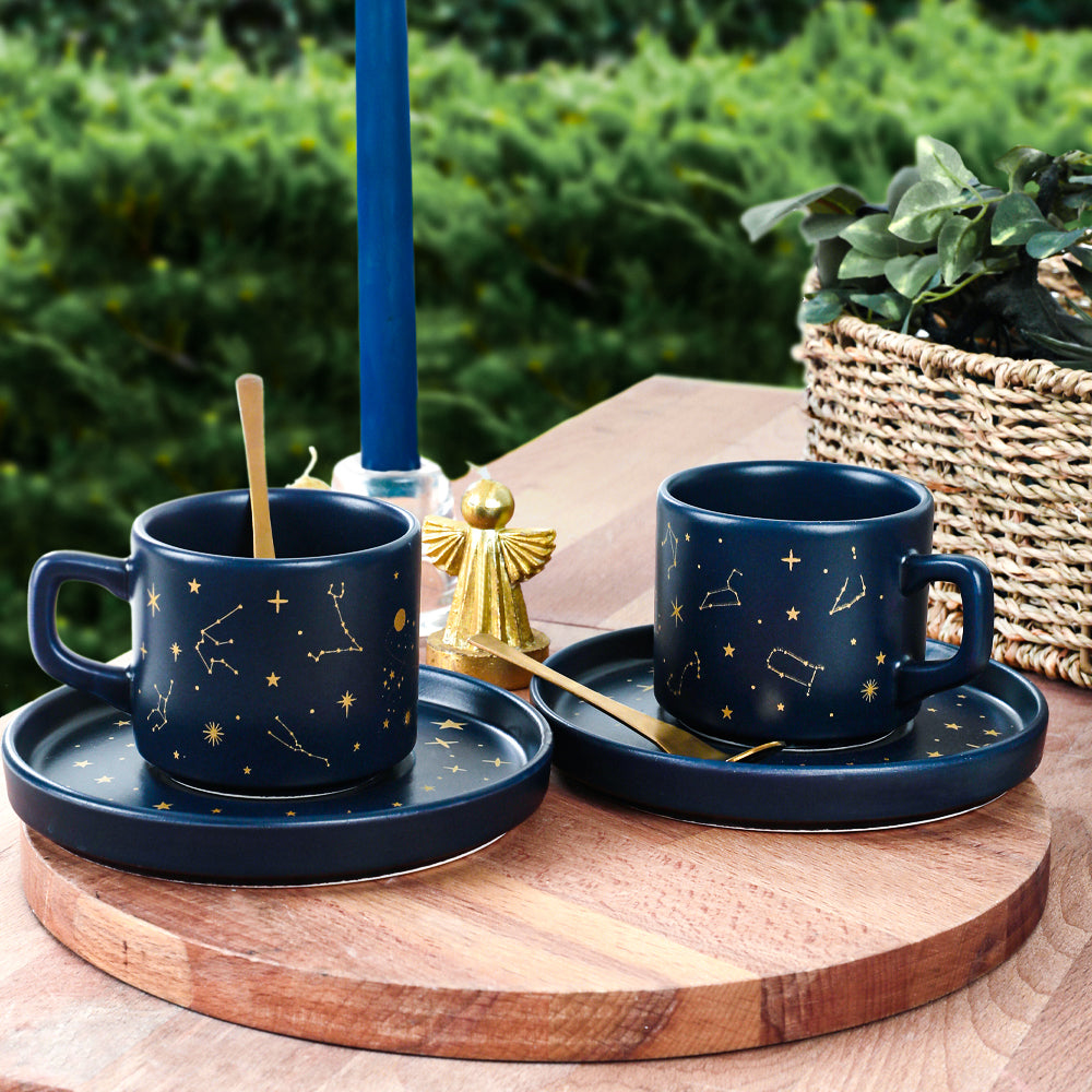 Astro Stackable Teacup Set 12 Pieces for 6 People