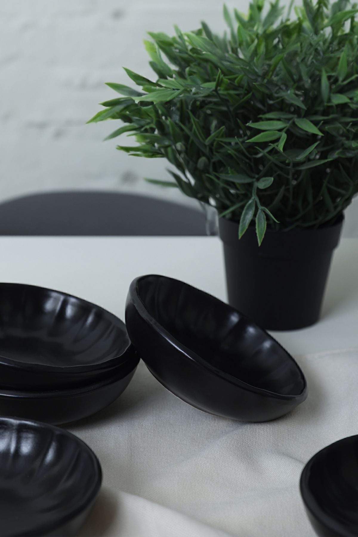 Matte Black Sirius Snack Bowl 12 cm 6 Pieces