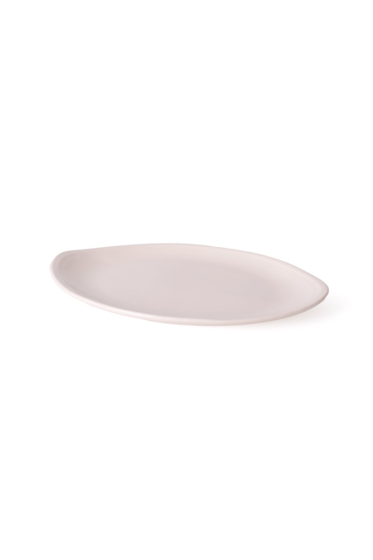 Matte Cream Bloom Boat-Shaped Plate 31 cm, 2 Pieces