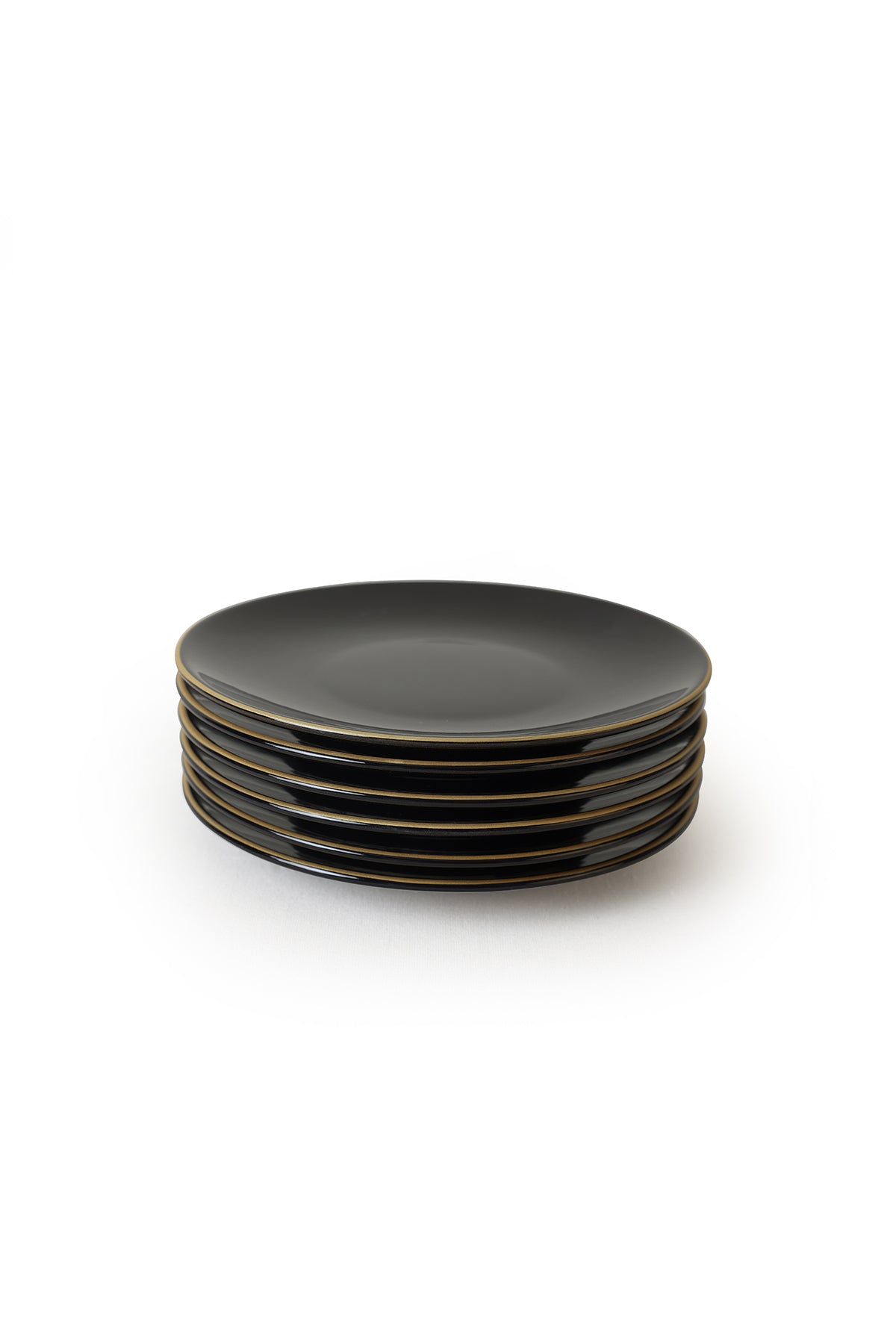 Black Gold Aegean Cake Plate 20 cm 6 Pieces