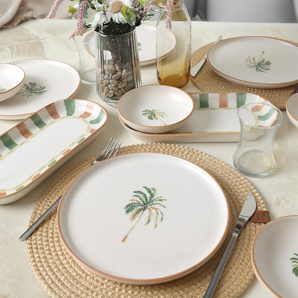 Bronze Palmiye Breakfast Set 12 Pieces 6 Person