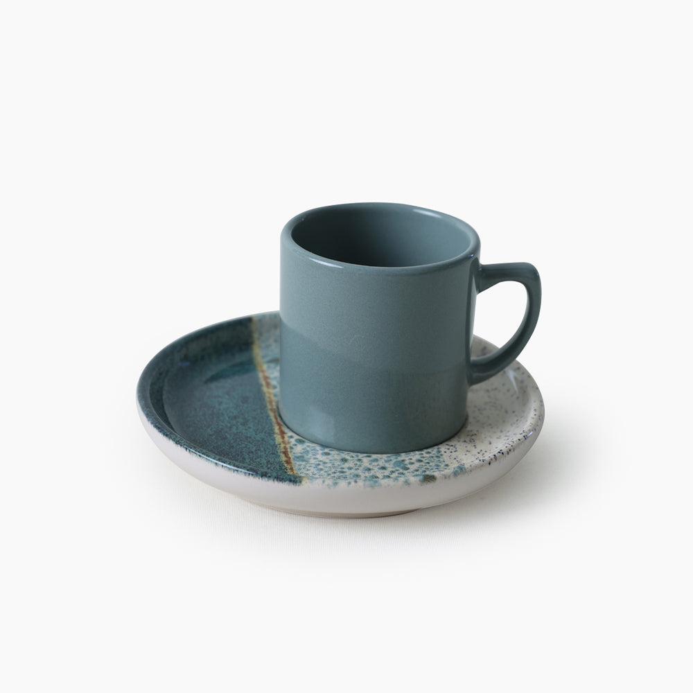 Colored Coffee Set 12 Pieces 6 Person