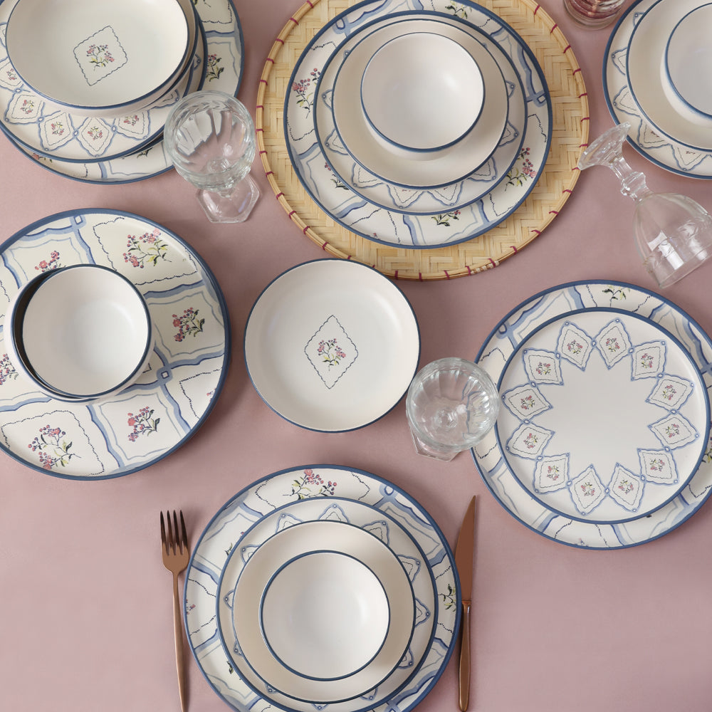 Floral Waves Dinner Set 24 Pieces 6 Person