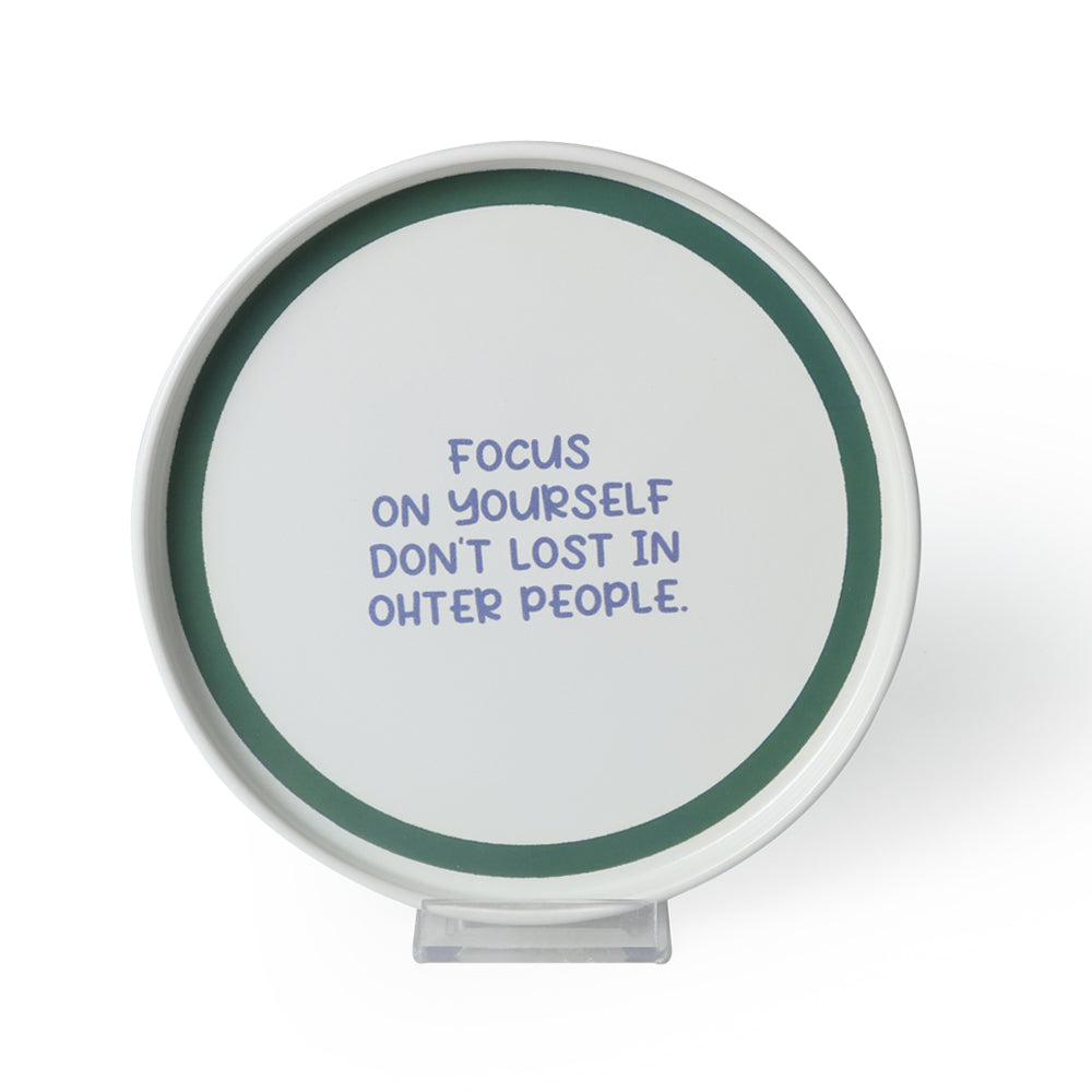 Motto Line Stackable Cake Plate 21 Cm 4 Pieces