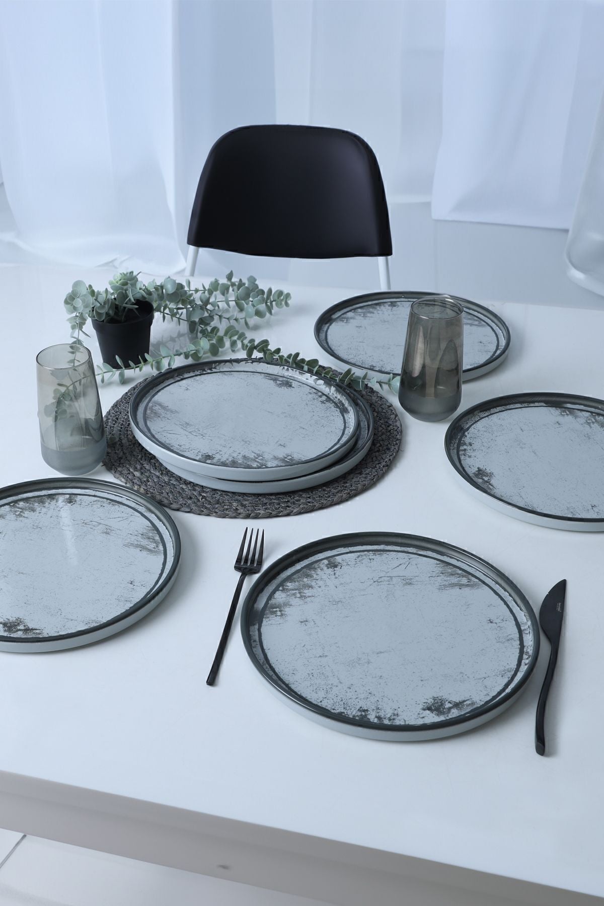 Vintage Mist Stackable Serving Plate 27 cm 6 Pieces