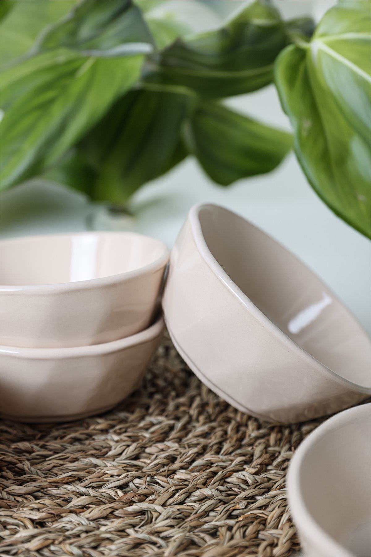 Cream Crystal Snack Bowl 12 cm 6 Pieces