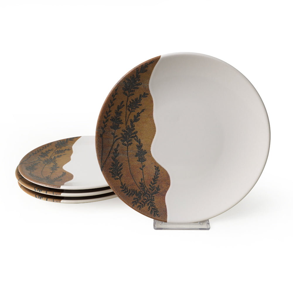 Terra Leaf Aegean Cake Plate 20 Cm 4 Pieces