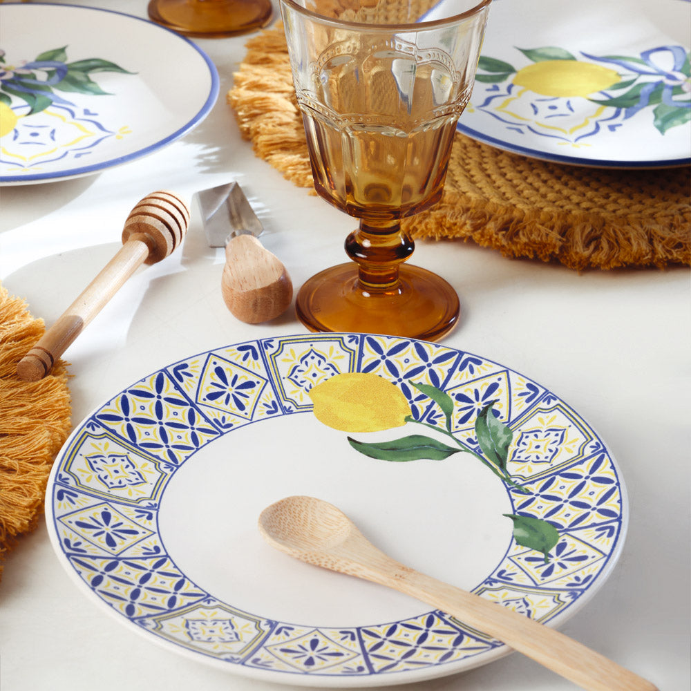 Lemon Bliss Aegean Cake Plate 20 Cm 4 Pieces