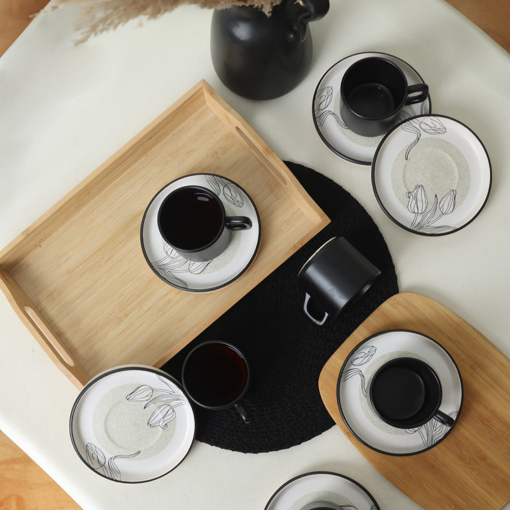 Shade Stackable Tea Set 12 Pieces for 6 People