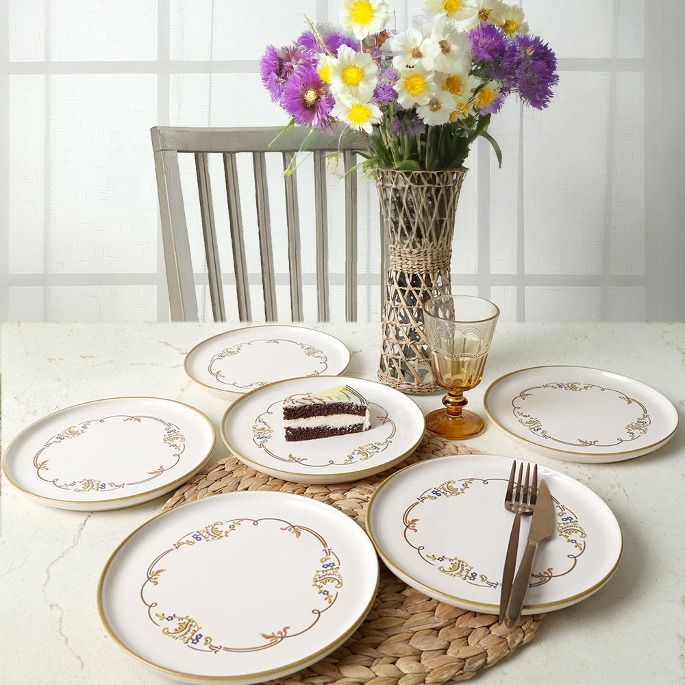 Bronze Bloom Nordic Cake Plate 22 Cm 6 Pieces
