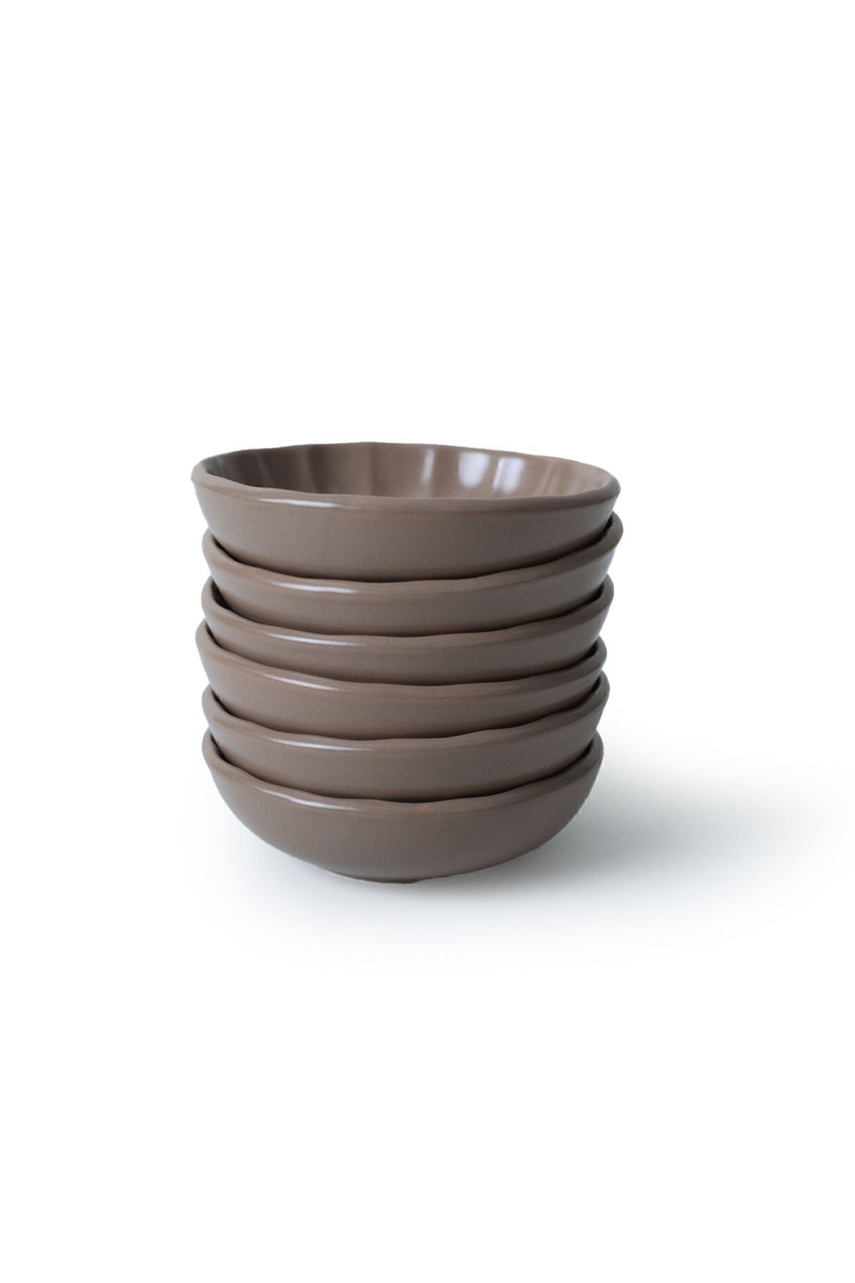Matte Earth Taupe Sirius Snack Bowl 12 cm 6 Pieces