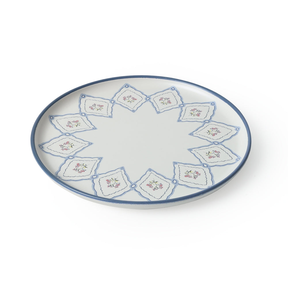 Floral Waves Nordic Cake Plate 22 Cm 6 Pieces