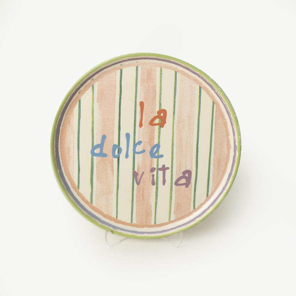 Mama Mia & La Dolce Vita Cake Plate 22 Cm 4 Pieces