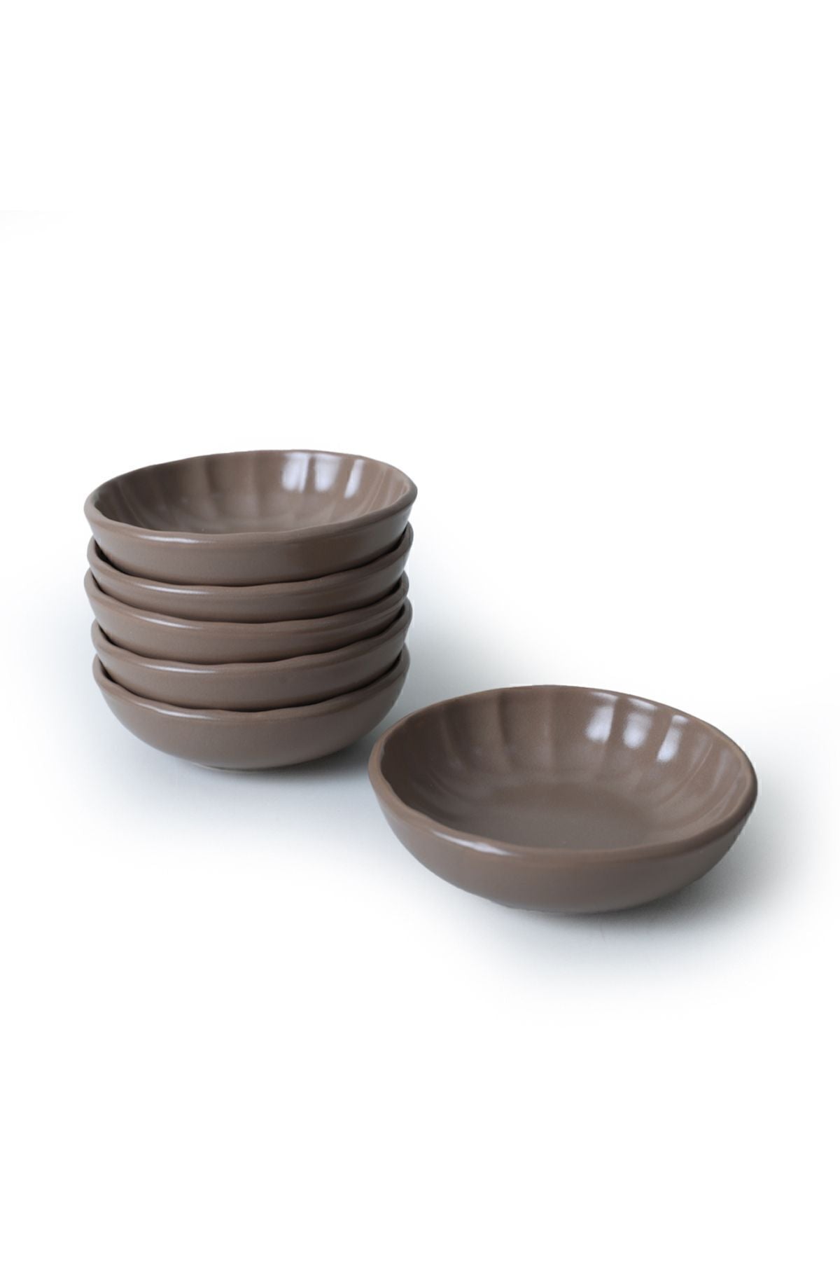 Matte Earth Taupe Sirius Snack Bowl 12 cm 6 Pieces
