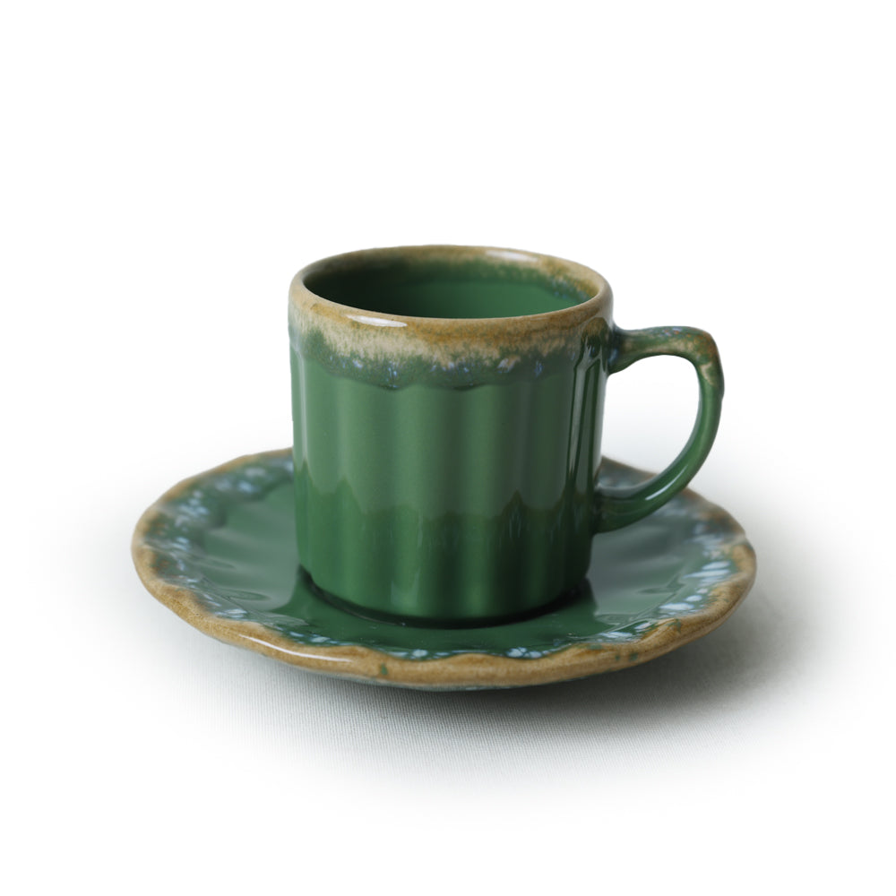 Shizen Green Sirius Coffee Set 12 Pieces 6 Person