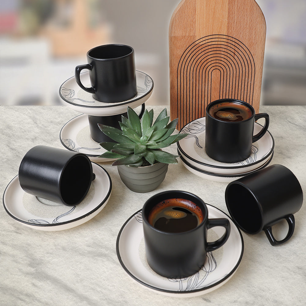 Shade Flowers Nordic Coffee Set 12 Pieces 6 Person