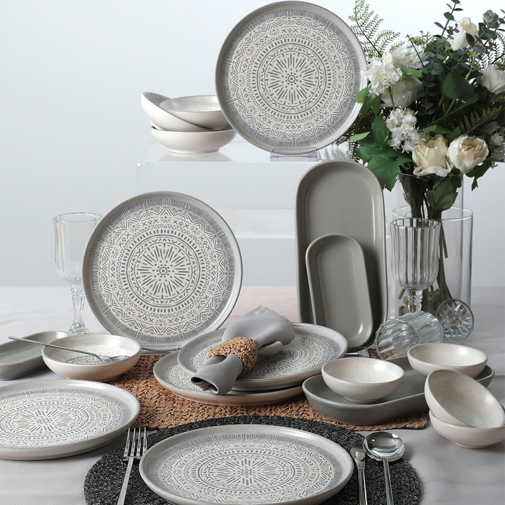 Stone Breakfast Set 18 Pieces 6 Persons