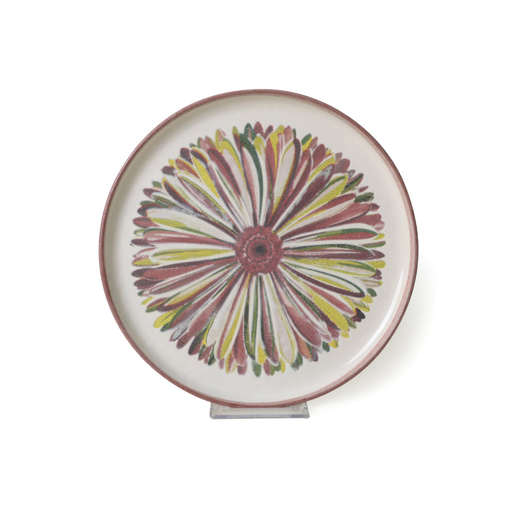 Serene Flower Nordic Cake Plate 22 Cm 4 Pieces