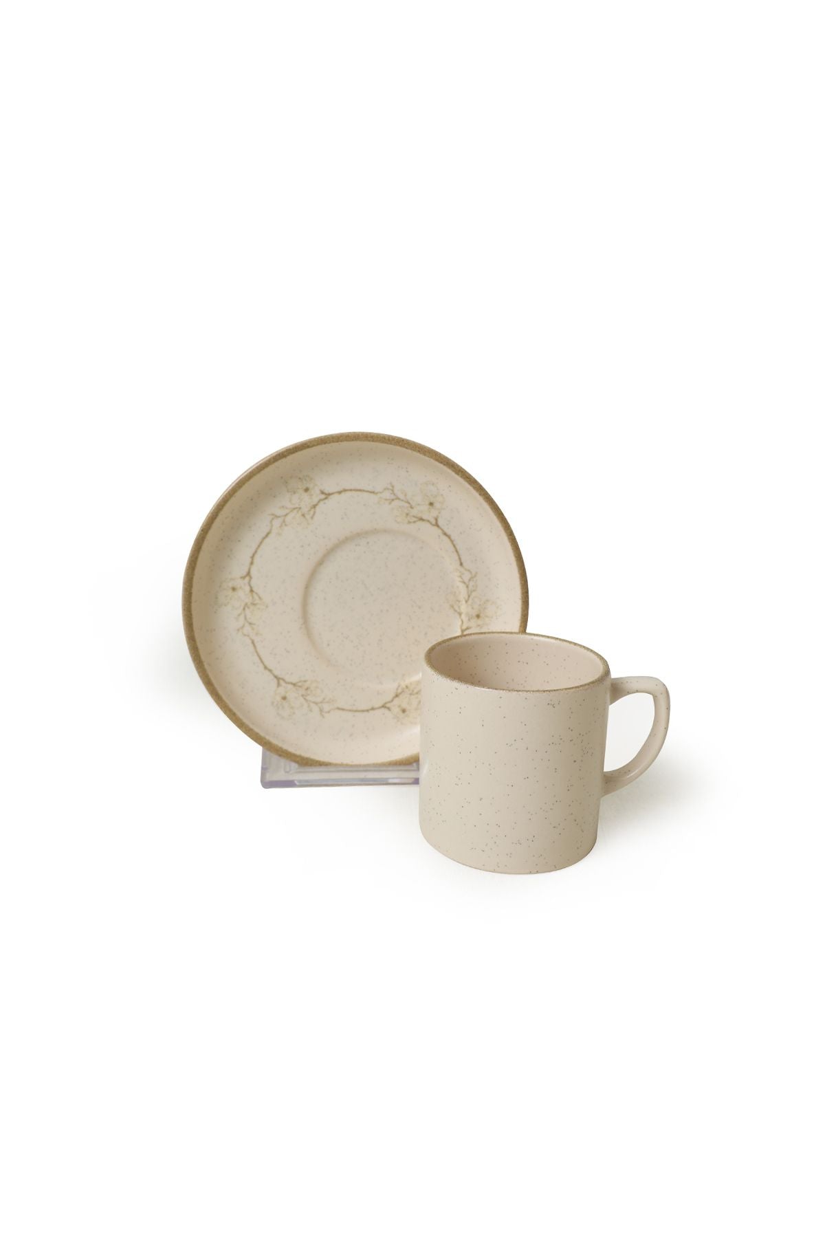 Taupe Bloom Nordic Coffee Set 12 Pieces for 6 People