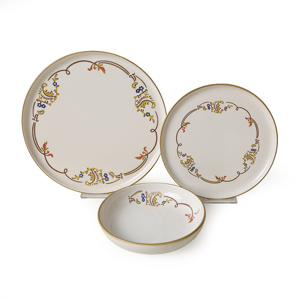 Bronze Bloom Dinner Set 18 Pieces 6 Person