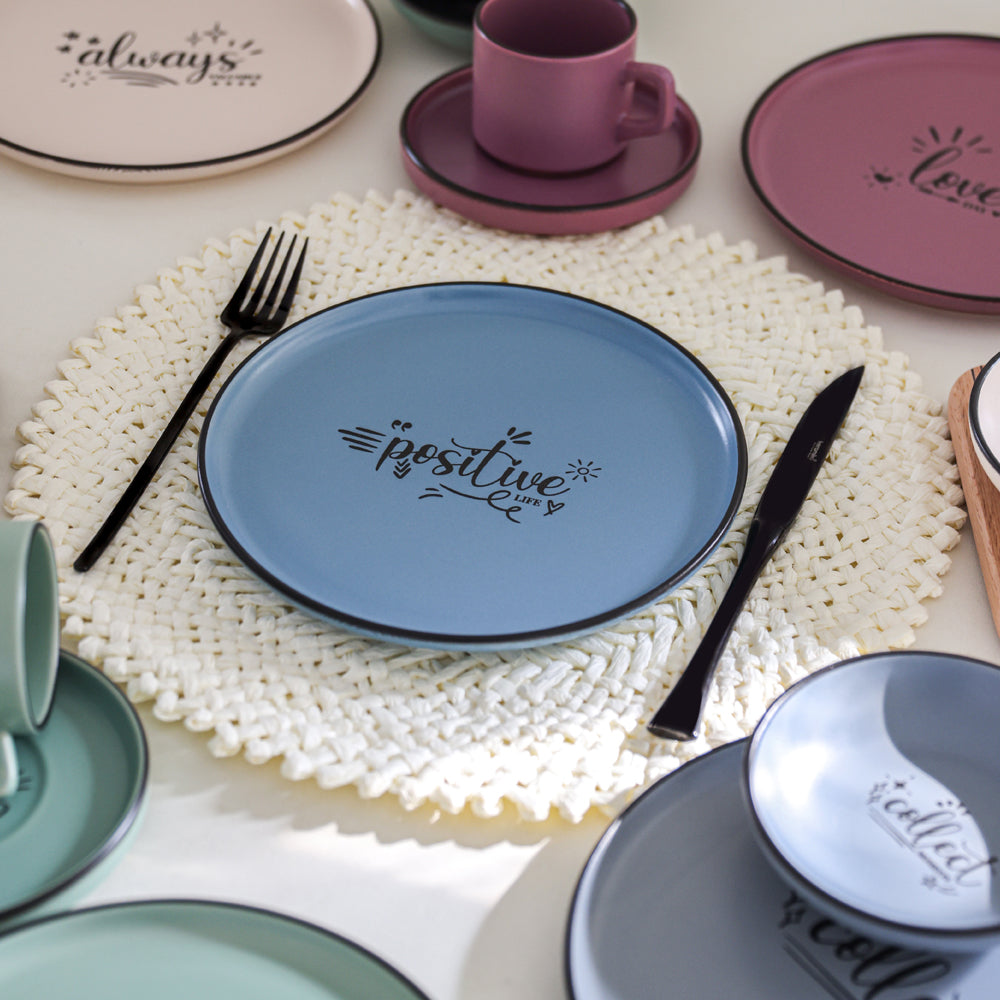 Rainbow Motto Breakfast Set 24 Pieces for 6 People