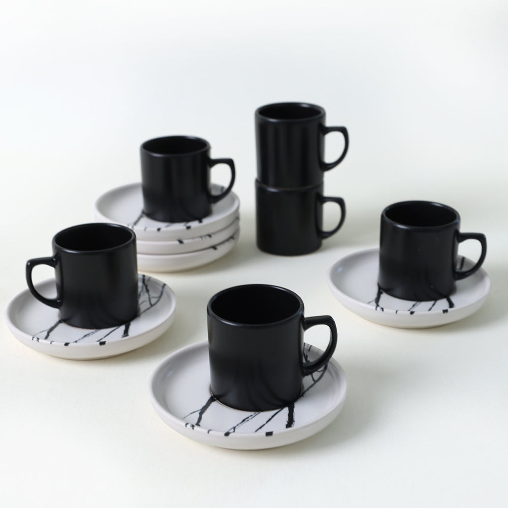 Marble Coffee Set 12 Pieces 6 Person