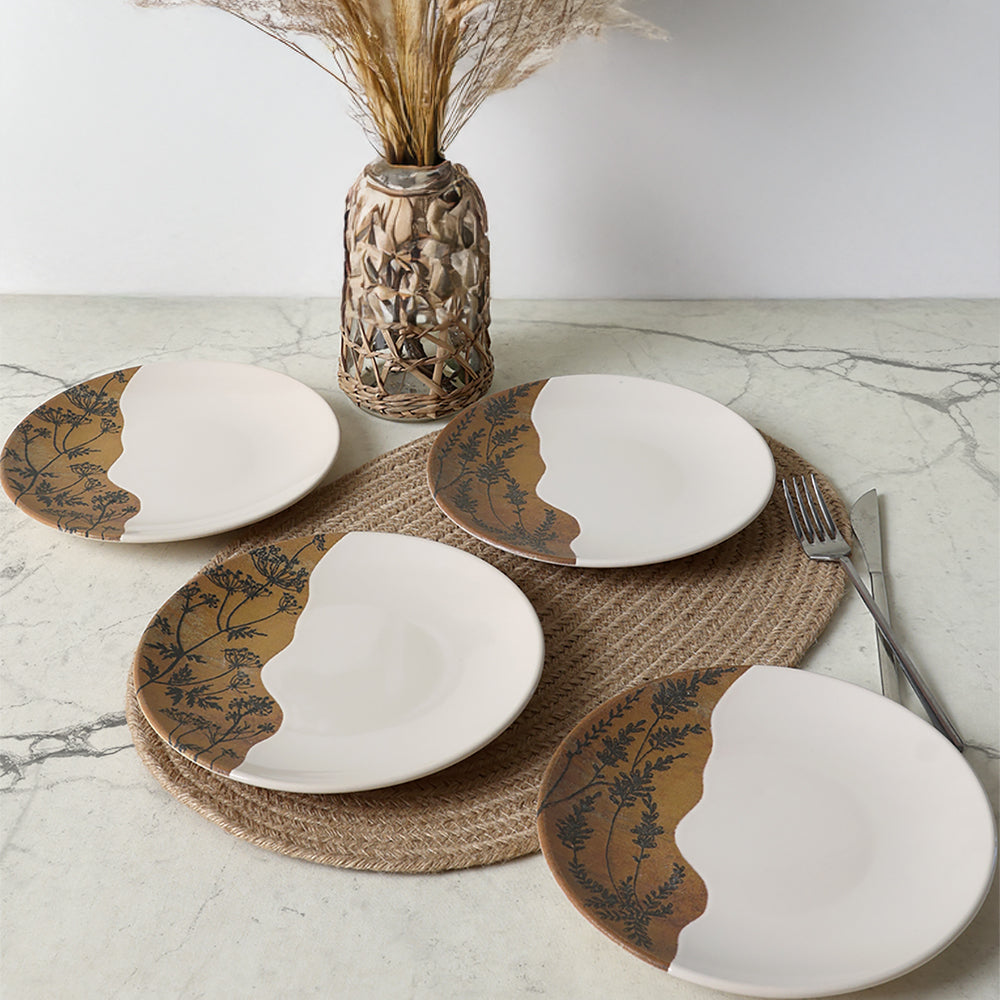 Terra Leaf Aegean Cake Plate 20 Cm 4 Pieces