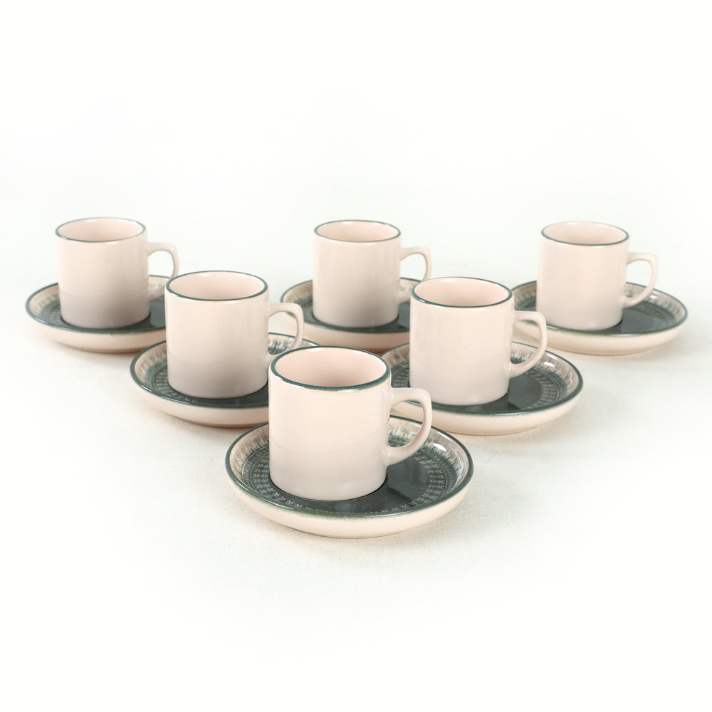 Maya Nordic Coffee Cup Set 12 Pieces for 6 People