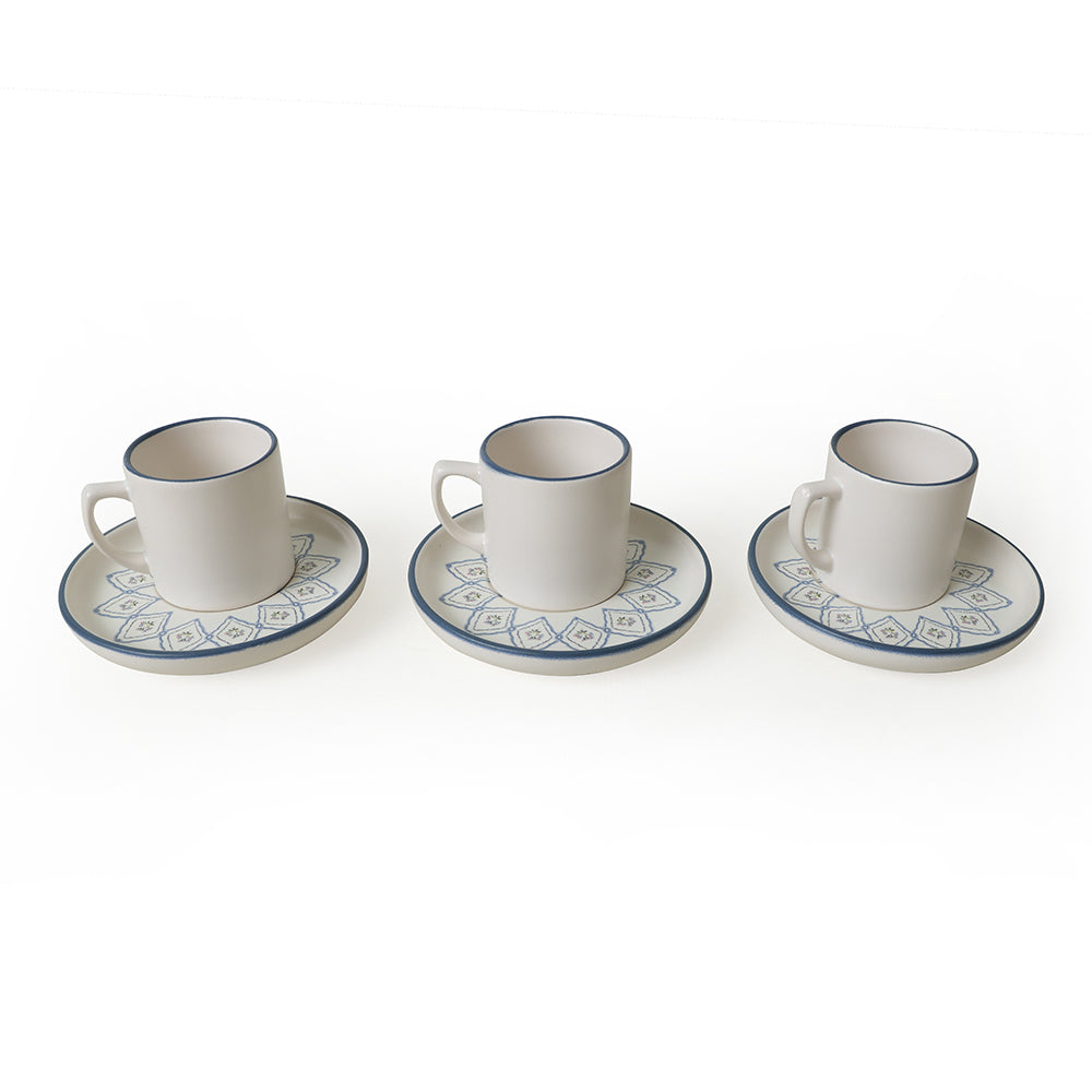 Floral Waves Nordic Coffee Set 12 Pieces 6 Person