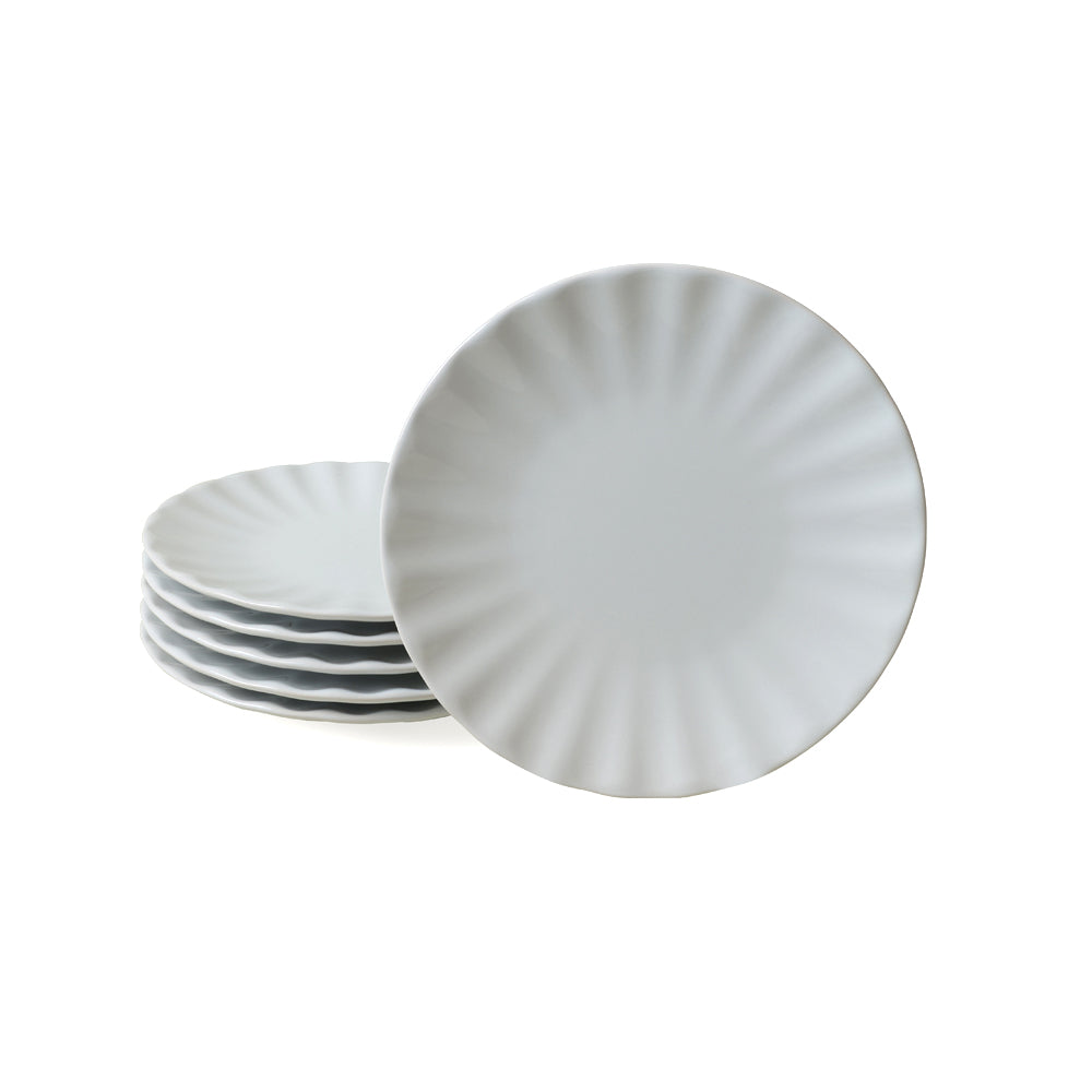 White Sirius Cake Plate 22 Cm 6 Pieces
