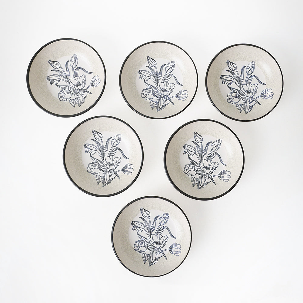 Shade Flowers Snack Bowl 13 Cm 6 Pieces