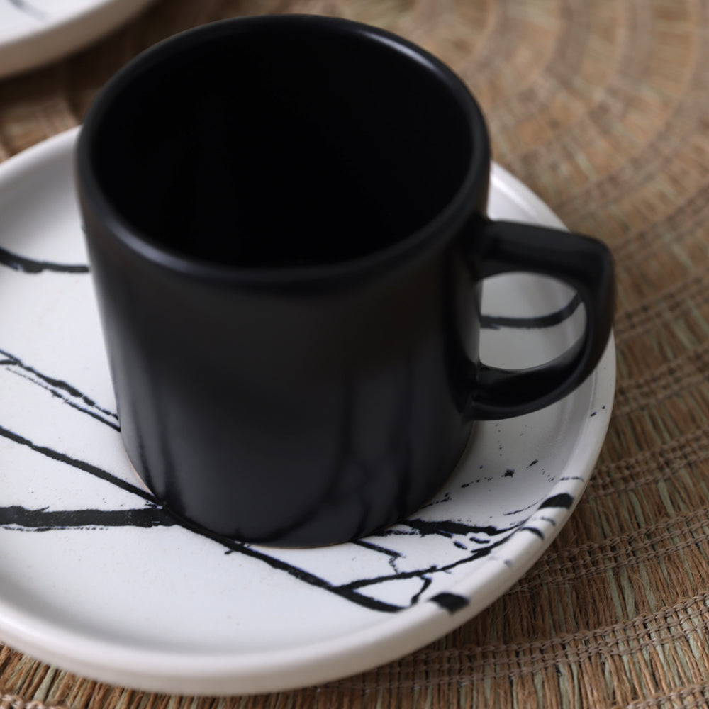 Marble Coffee Set 12 Pieces 6 Person