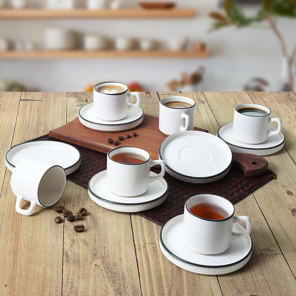 Simply Stackable Tea Set 12 Pieces 6 Person