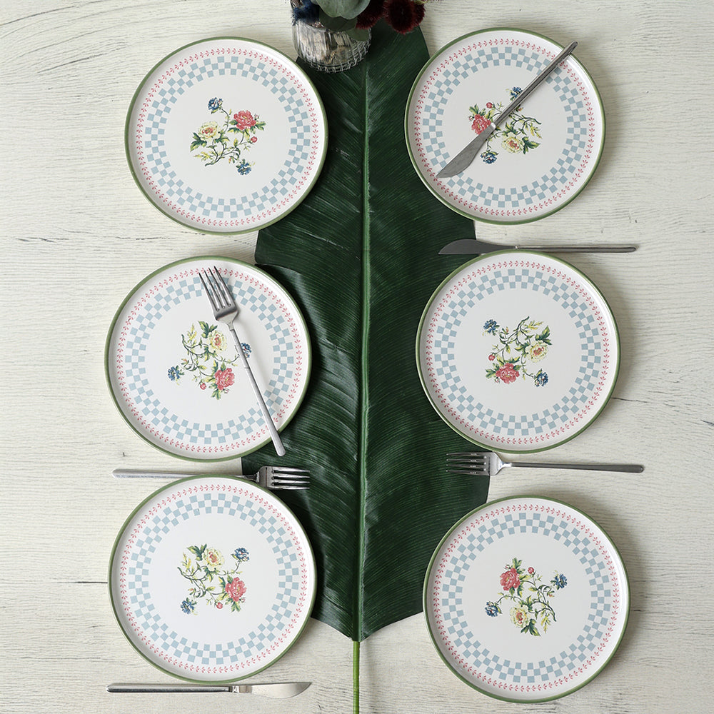 Rose Line Nordic Cake Plate 22 Cm 6 Pieces