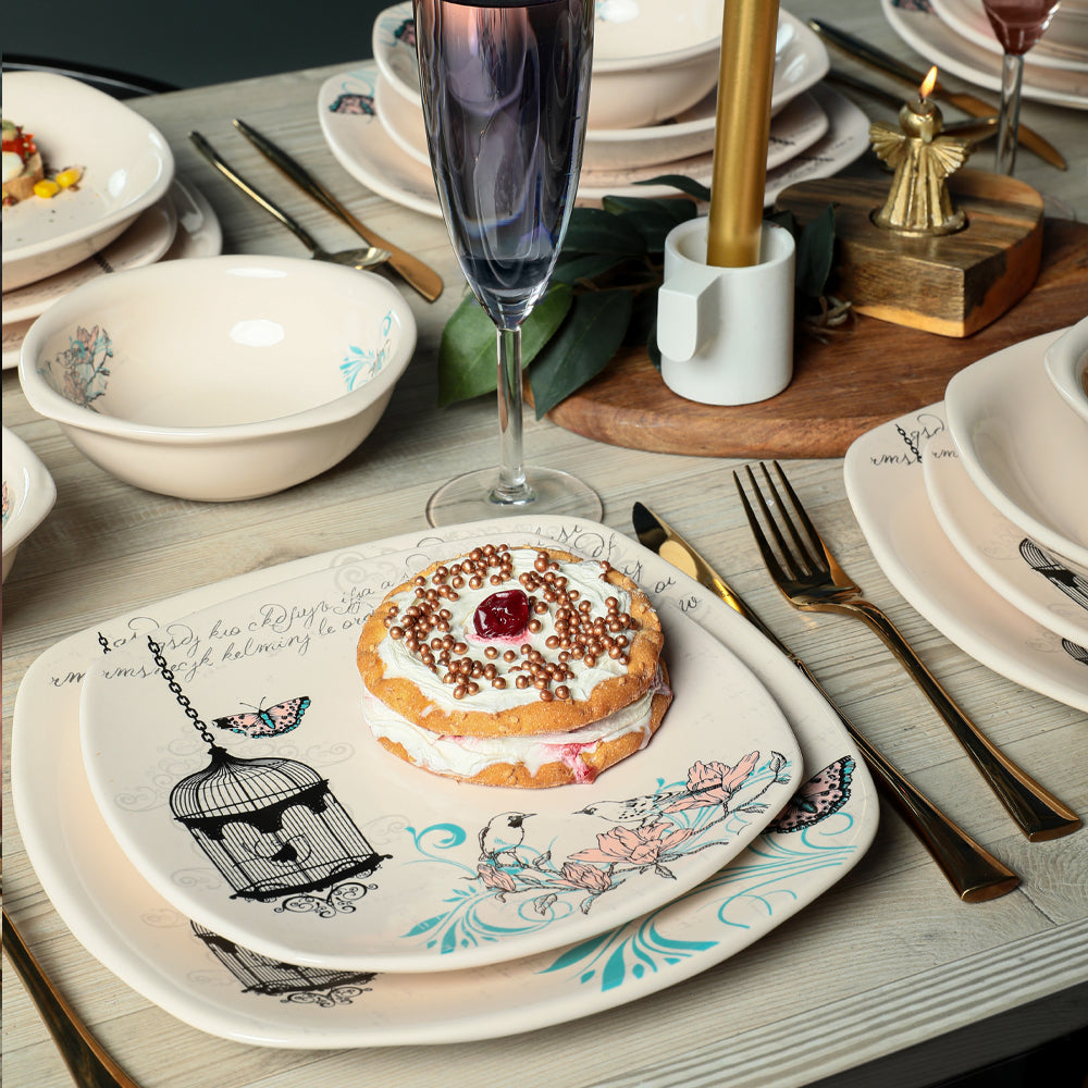 Retro Dinner Set 24 Pieces for 6 People