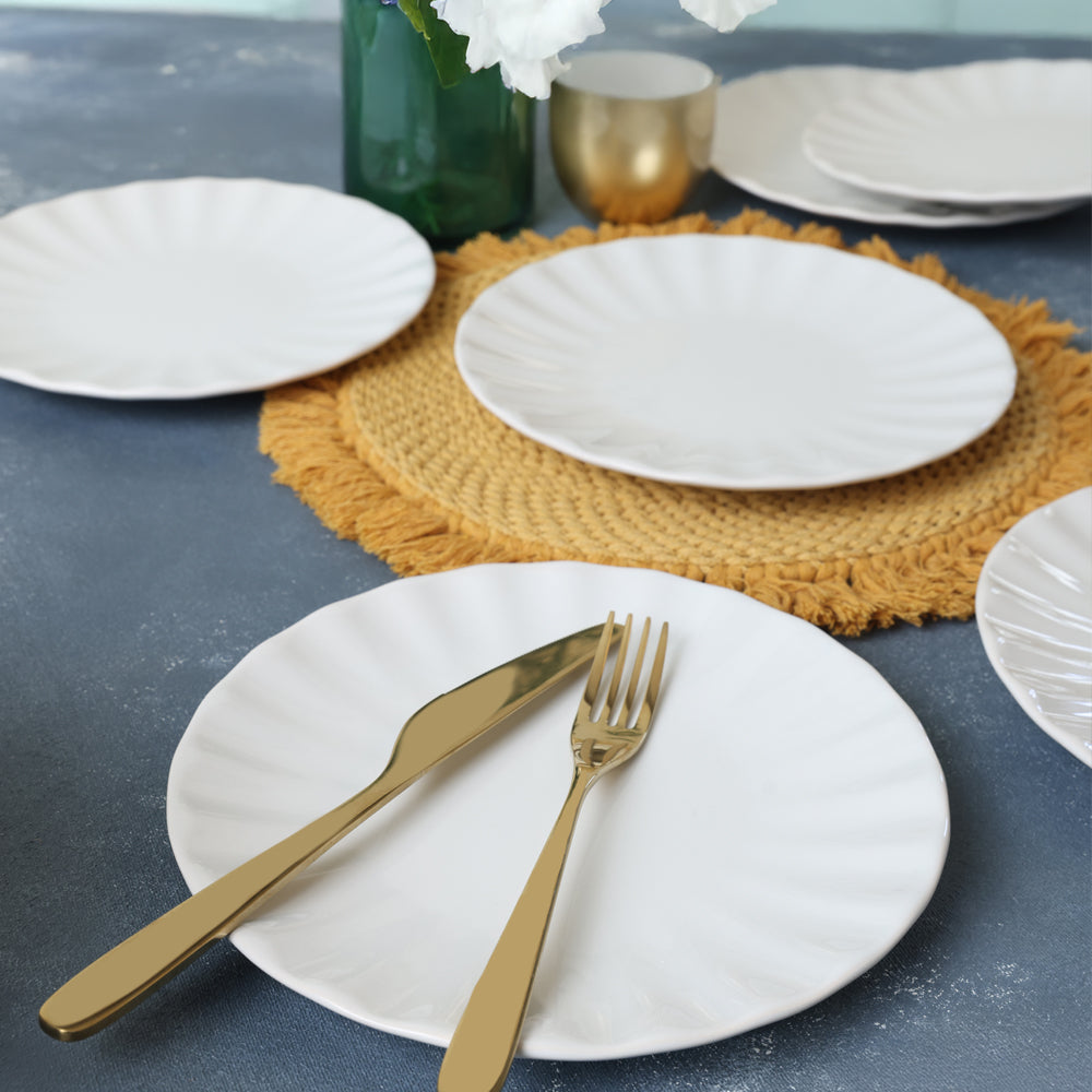 White Sirius Cake Plate 22 Cm 6 Pieces