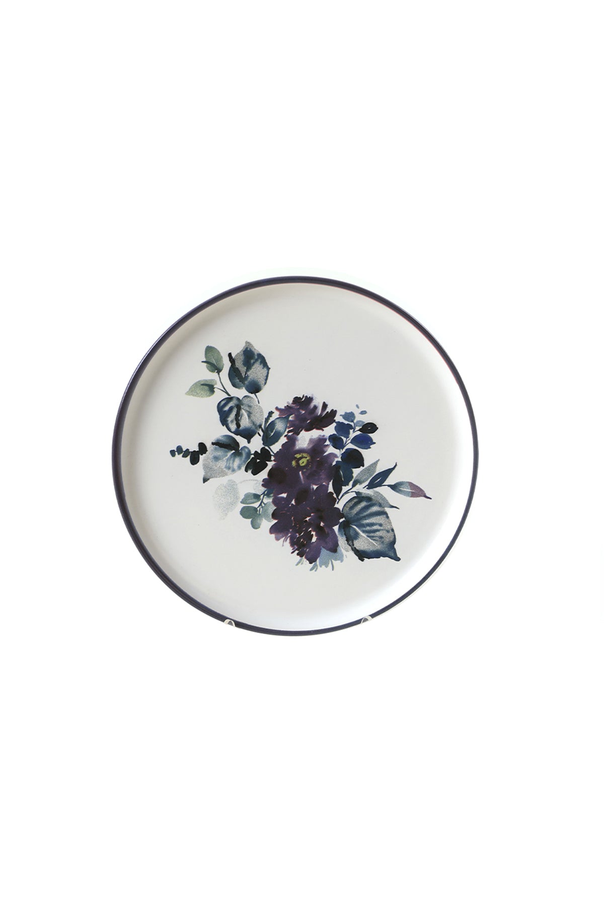 Purple Flower Nordic Plate 22 cm 4 Pieces