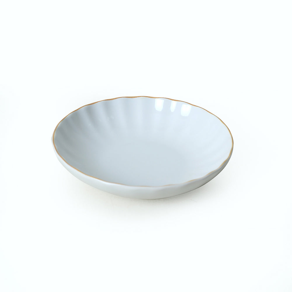 White Gold File Sirius Dinner Set 24 Pieces for 6 People