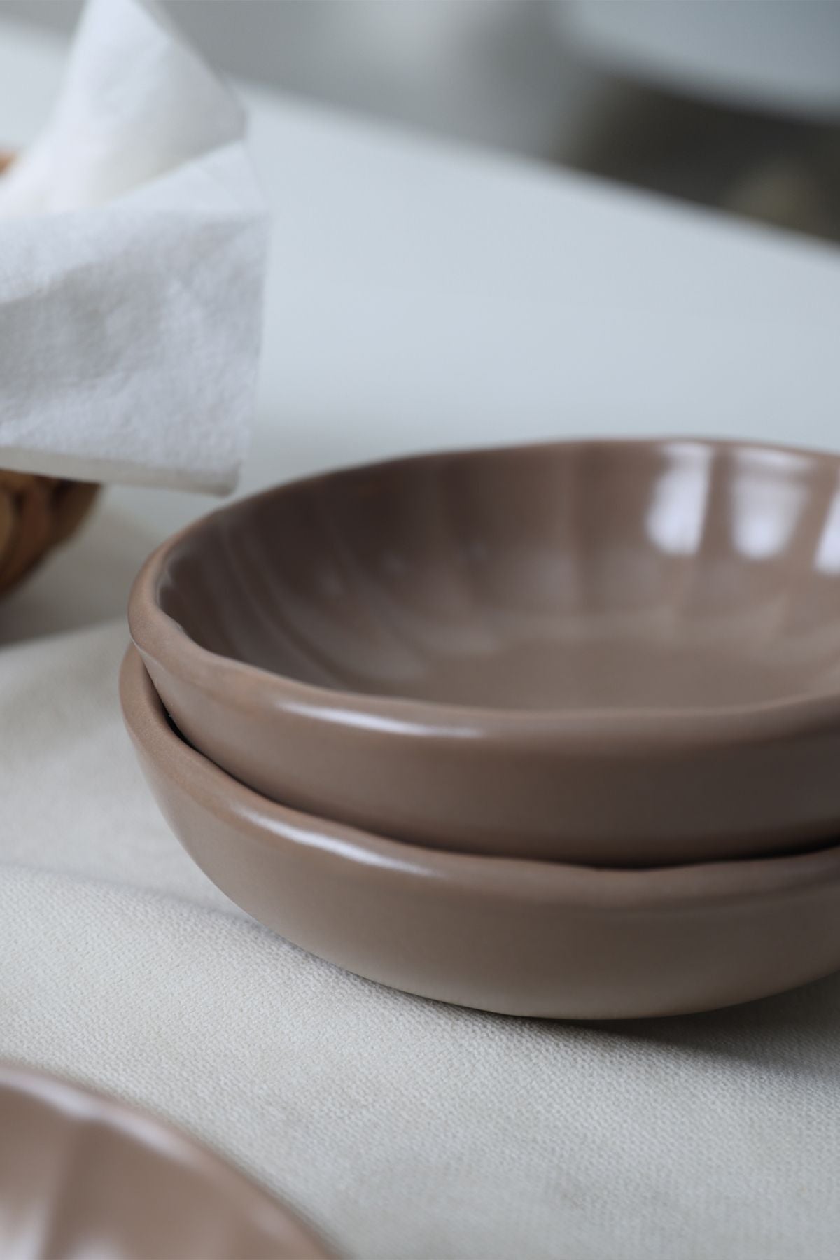 Matte Earth Taupe Sirius Snack Bowl 12 cm 6 Pieces