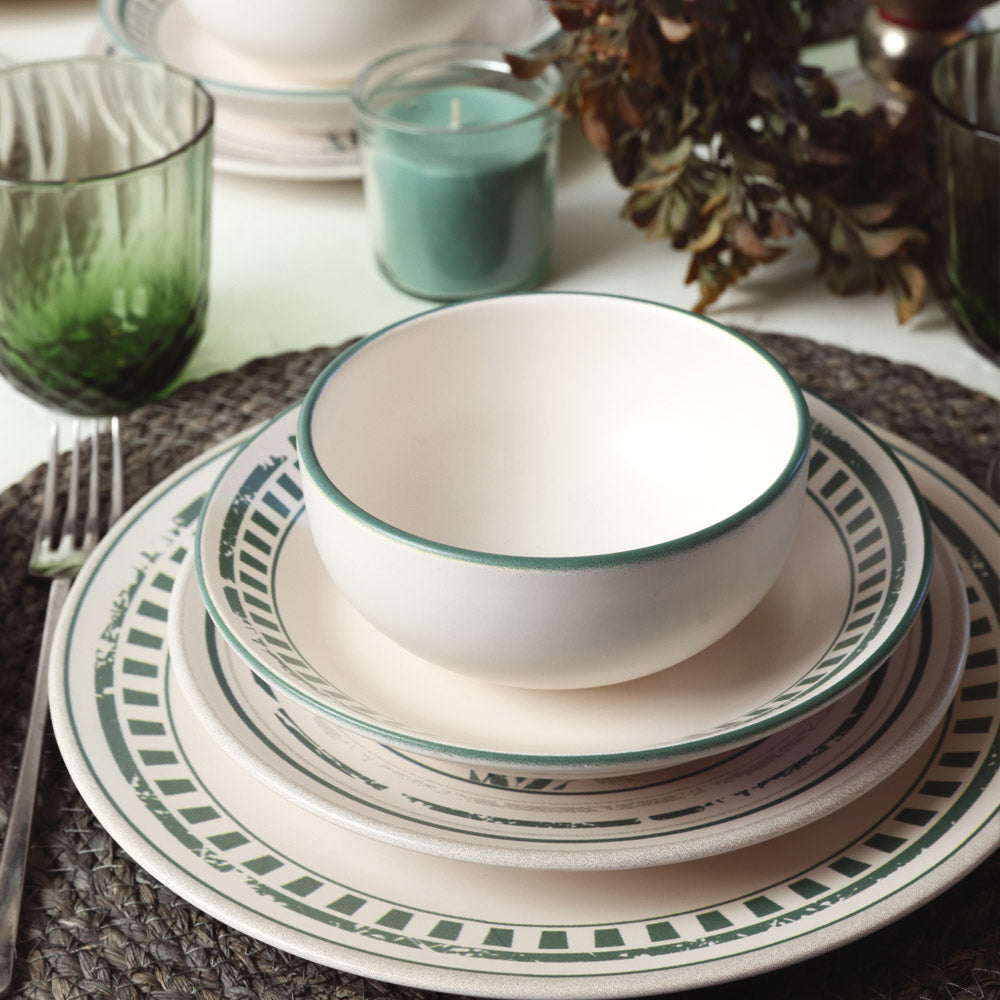 Green Leaf Dinner Set 24 Pieces 6 Person