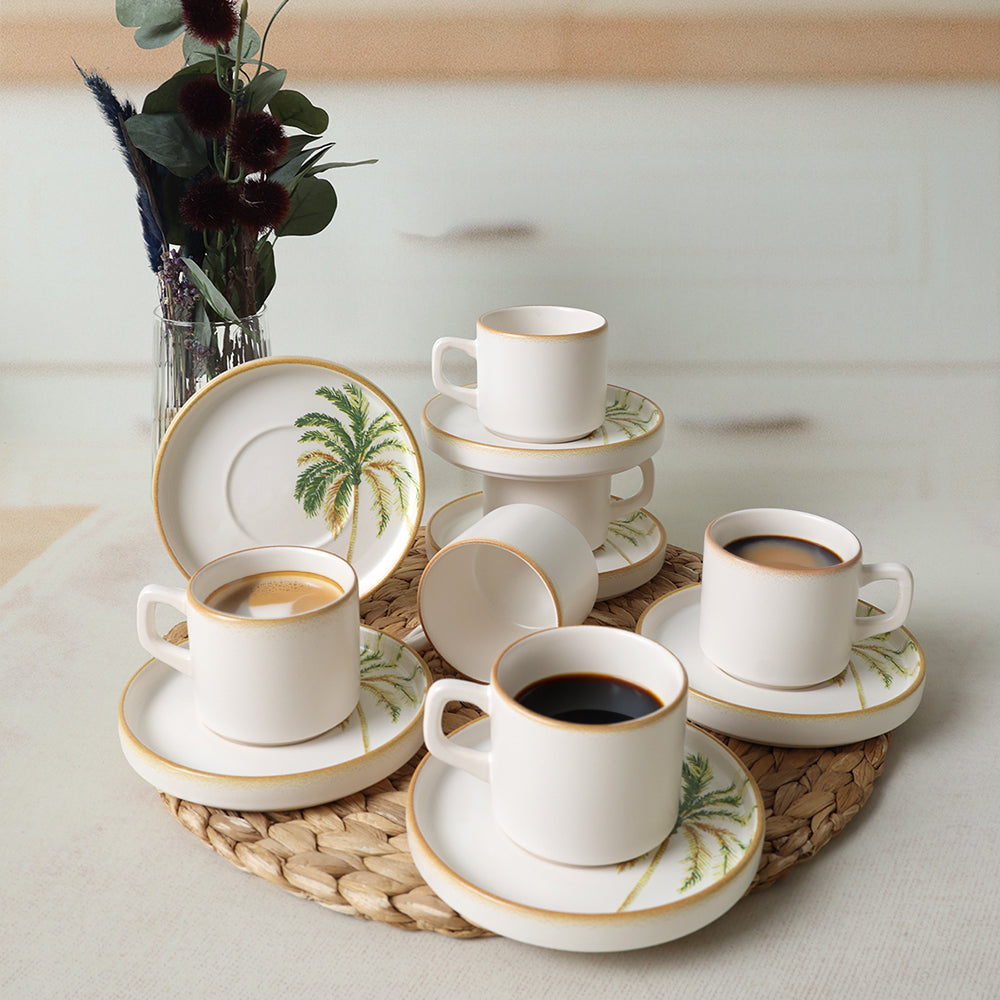 Bronze Palmiye Stackable Tea 6 Person Set