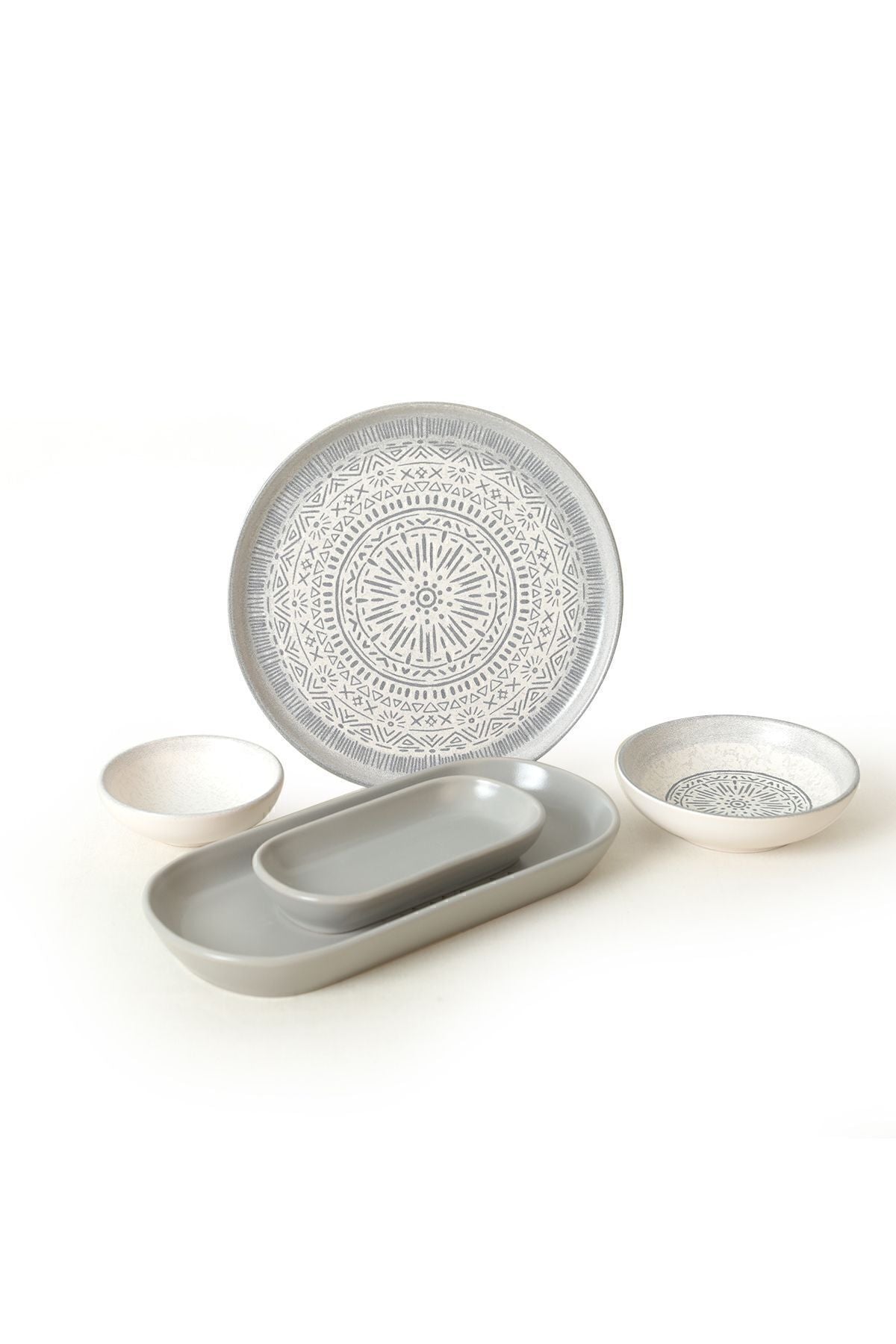 Stone Breakfast Set 18 Pieces for 6 People